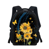 12" Casual Kindergarten Book Bag Sunflower Printed Boys Kids Backpack