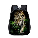 Leopard Print School Bags for Kids Boys Girls Kindergarten Child Backpack