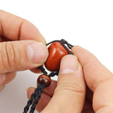 12pcs Adjustable Necklace Cord Empty Stone Holder Wax Rope Necklace