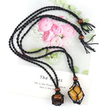 12pcs Adjustable Necklace Cord Empty Stone Holder Wax Rope Necklace