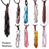12pcs Hexagonal Prism Stone Pendant Natural Quartz Crystal Chakra Healing Stone