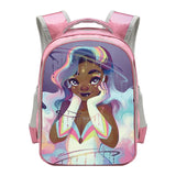 13 Inch Afro Girls Backpack School Bags Cartoon Girls Daypack