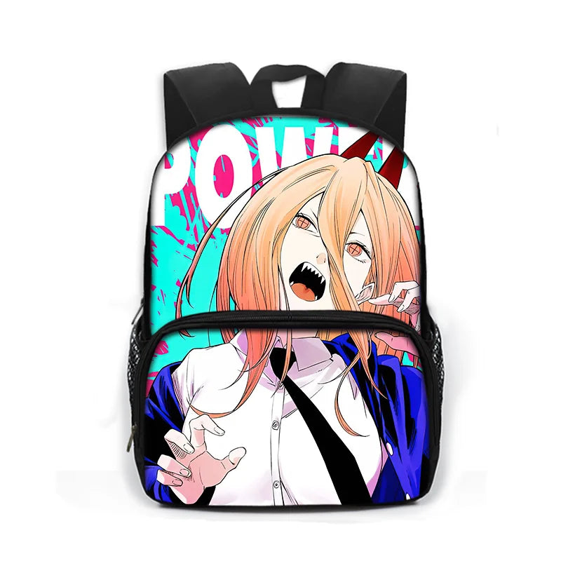 13 Inch Anime Chainsaw Man Kids Backpack Book Bag Schoolbags Gift
