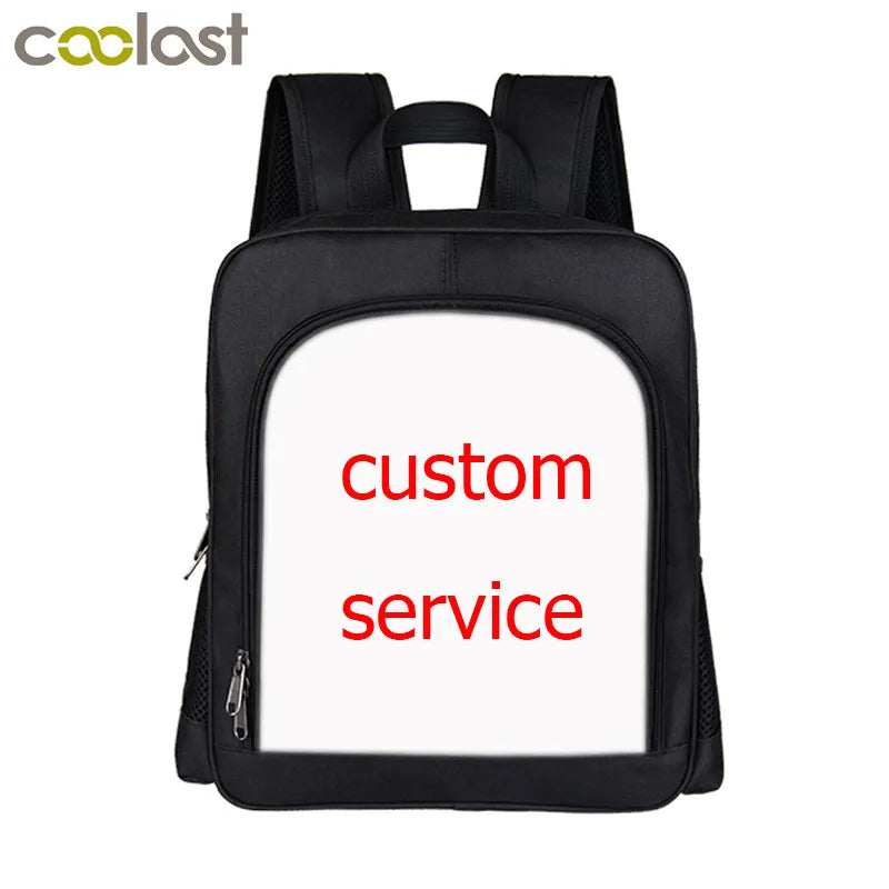 13 Inch Customize Image Backpack Funny Bad Dog Kids Kindergarten Bag