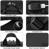 Men Backpack Oxford Large Capacity Business Bagpack USB Charging