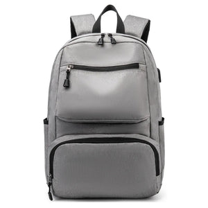 Men Backpack Oxford Large Capacity Business Bagpack USB Charging