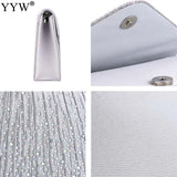 Yellow Envelope Clutch Purse Women Wedding Handbag Evening Party Bag