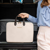 14 Inch Waterproof Laptop Bag for Women Lightweight Pu Leather Handle Business
