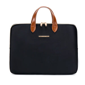 14 Inch Waterproof Laptop Bag for Women Lightweight Pu Leather Handle Business