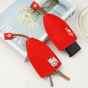 Cartoon Rabbit Cat Key Pouch Car Key Case Holder Organizer