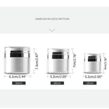 15/30/50Ml Airless Pump Refillable Makeup Cosmetic Jar Containers