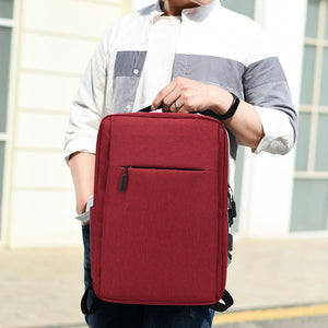 15.5 Inch Laptop Backpack Large Capacity with Charging Hole - Red
