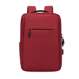 15.5 Inch Laptop Backpack Large Capacity with Charging Hole - Red