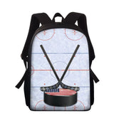 Ice Hockey Pattern School Bag Lightweight Girls Backpack