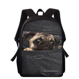 15Inch Kids School Backpack Cowboy Dog Printing School Bags For Boys Girls