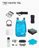 15L Packable Backpack Lightweight Outdoor Folding Daypack