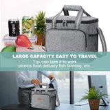 15L Waterproof Thermal Lunch Box Bag Handbag for Travel Portable Cooler Insulate