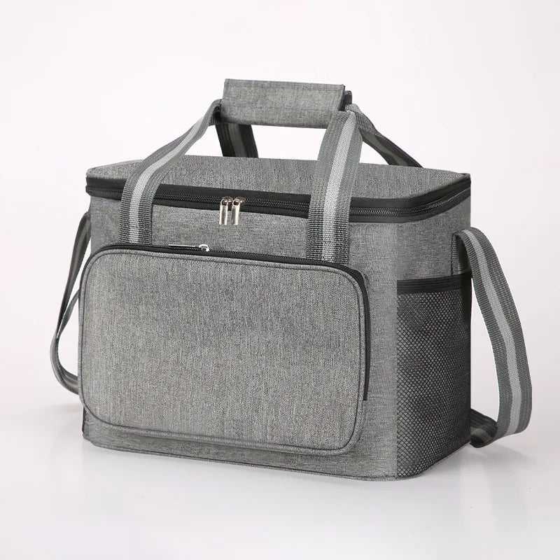 15L Waterproof Thermal Lunch Box Bag Handbag for Travel Portable Cooler Insulate