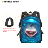 15inch 3D Parrot Print Backpack Big Capacity School Book Bag for Girls