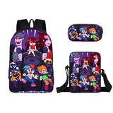 16 Inch Anime FNF Backpack 3D Video Game School Bag 3 Pcs Set