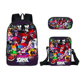 16 Inch Anime FNF Backpack 3D Video Game School Bag 3 Pcs Set