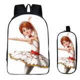 16 Inch Ballerina 2PC Set with Pencil Case Students Backpacks
