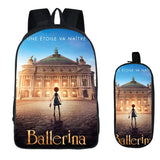 16 Inch Ballerina 2PC Set with Pencil Case Students Backpacks