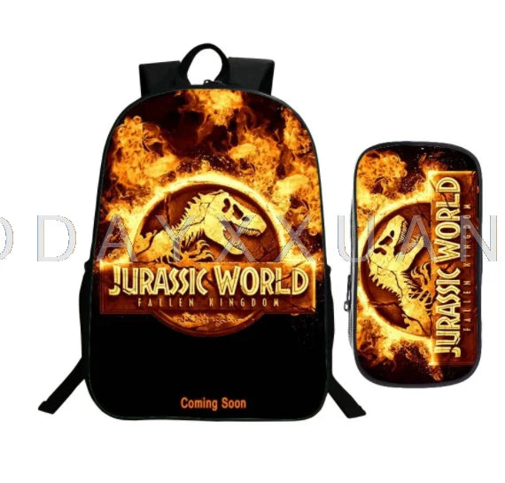 16 Inch Dinosaur Kids School Backpack Orthopedic Boys Girls Bag