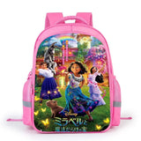 16 Inch 3D Print Children Backpack Pink