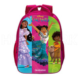 16 Inch Encanto Children School Bags Pink Orthopedic Backpack Kids Charm Mirabel