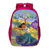 16 Inch Encanto Children School Bags Pink Orthopedic Backpack Kids Charm Mirabel
