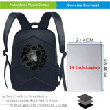 16 Inch Fire Backpack Anime Cosplay Zipper School Bag Boys Girls Bag