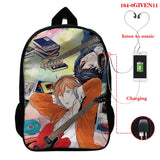 16 Inch GIVEN Anime Backpack Schoolbags USB Charging Teenage Boy Girl Cartoon Ba
