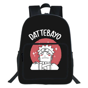 16 Inch Anime Uzumaki Sasuke Backpacks School Bag Boy Girl Bags