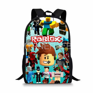 16 Inch Cartoon Robloxing School Bags Kids Anime Print Large Bookbags