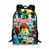 16 Inch Cartoon Robloxing School Bags Kids Anime Print Large Bookbags