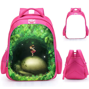 16 Inch Totoro Backpack School Bags Girls Teenage Mochila Gift