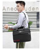 16 Inch Waterproof Black Business Messenger Bag