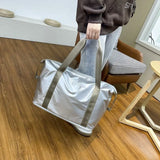 16 Inch Oxford Travel Bag, Foldable Fitness Bag, Waterproof Luggage Bag