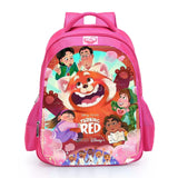 16 Inch Cartoon Turning Red Kids Schoolbag Orthopedic Backpack