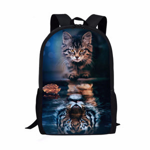 Kids Backpack Animal 3D Print Shoulder Bags School Bag For Boys Girls