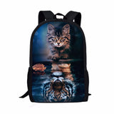 Kids Backpack Animal 3D Print Shoulder Bags School Bag For Boys Girls