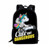 Kids Backpack Taekwondo Martial Judo Print School Bags for Boys Girls
