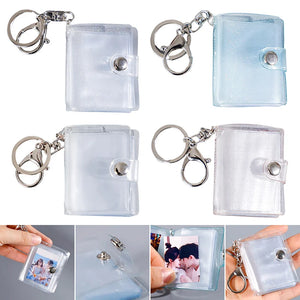 Mini Photo Album Keychain Small Instant Picture Albums Pendant ID Photo Storage