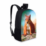 Squirrel Print Children Backpack for Teenagers Boys Girls Back Pack Satchel