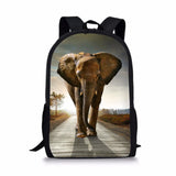 16-inch Husky Animal Printing Backpack For Kids Boys Girls School Bag