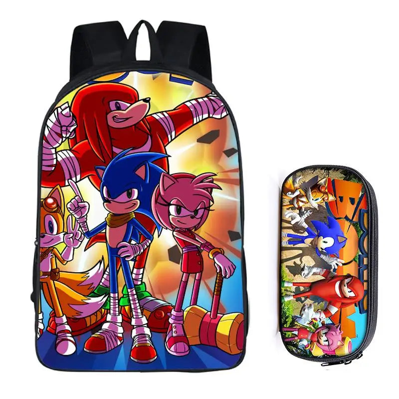 16 inch School Bag for Kids Boys Girls Backpack Children School Sets Pencil Bag