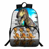 16" Dinosaur Backpack for Kids - Animal Printing School Bag