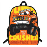 16INCH Kids Schoolbag Student School Backpacks Truck Printed Bagpack
