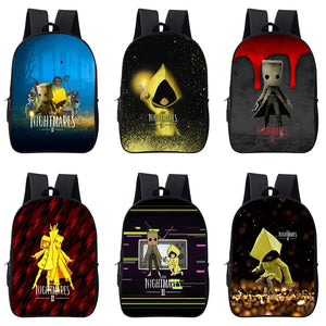 16Inch 3D Little Nightmares 2 Backpack Children High SchoolBag